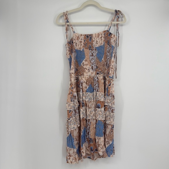 Blue B Western Patchwork Tie Strap Dress - Picture 5 of 6